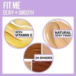 Maybelline Fit Me Dewy + Smooth Foundation Makeup, Nude Beige, 1 Count - Image 5